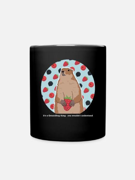 Marmottes Mankai Munggen marmotte cadeau - Mug uni - noir