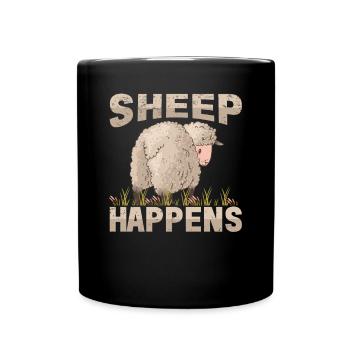 Farmer Farmer Lamb Farmer Farm Country Egg Sheep - Full Colour Mug - black - Front