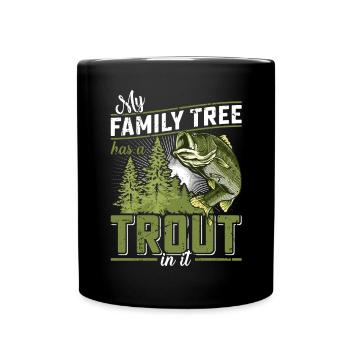 Funny Fishing Men Women - Tasse einfarbig - Schwarz - Vorne
