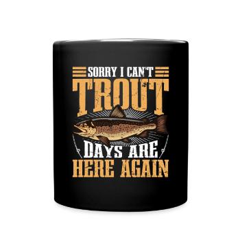 Funny Fishing Men Women - Tasse einfarbig - Schwarz - Vorne