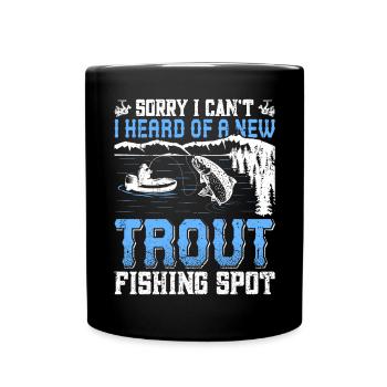 Funny Fishing Men Women - Tasse einfarbig - Schwarz - Vorne