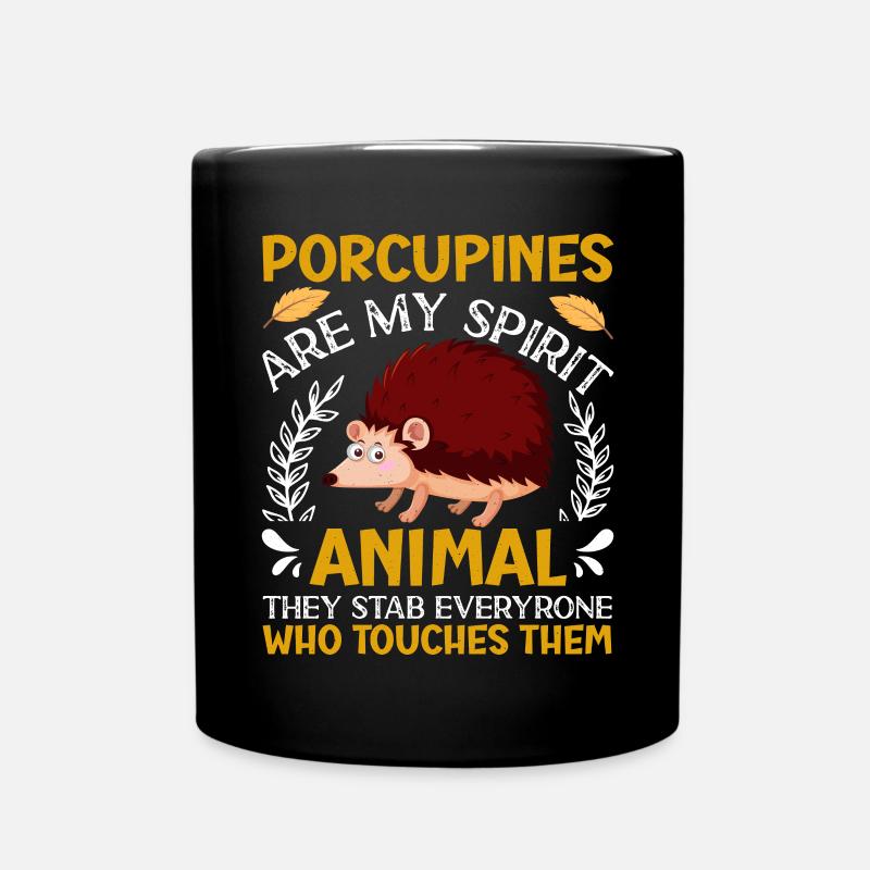 Love Porcupine - Tasse einfarbig - Schwarz