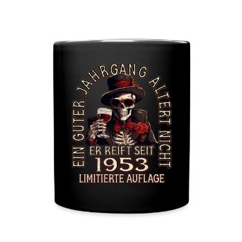 70. Geburtstag 1953 70er Guter Jahrgang - Tasse einfarbig - Schwarz - Vorne