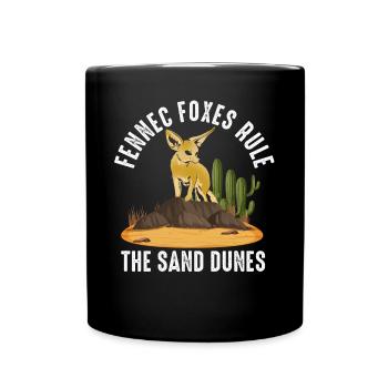 Fennec-füchse Regieren Sanddünen - Tasse einfarbig - Schwarz - Vorne
