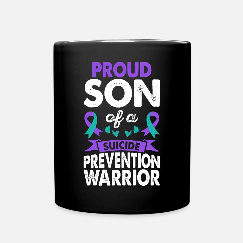 Fils du guerrier de la prévention du suicide - Mug uni - noir