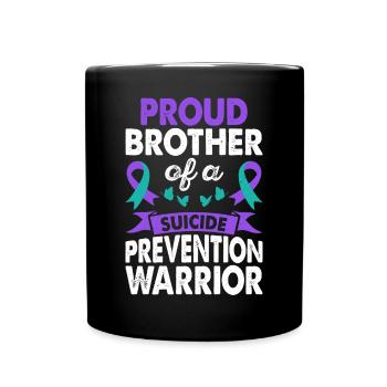 Brother The Suicide Prevention Warrior Sensibilisation - Mug uni - noir - Devant