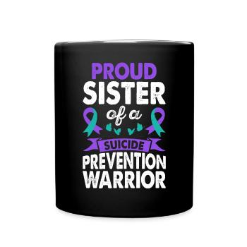 Sœur de la Conscience guerrière de la prévention du suicide - Mug uni - noir - Devant
