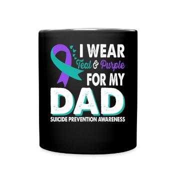 Portez du sarcelle et du violet pour éduquer votre - Mug uni - noir - Devant