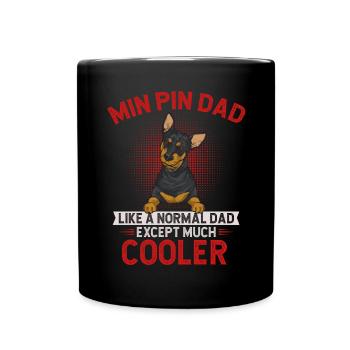 Miniature Pinscher Rehpinscher Min Pin Dog - Full Colour Mug - black - Front