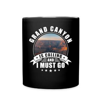 Grand canyon Souvenir Grand canyon Ruft - Tasse einfarbig - Schwarz - Vorne