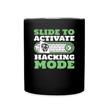 Faites glisser pour activer le renifleur de phishing en mode piratage - Mug uni - noir - Devant