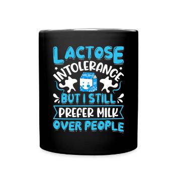 Produits laitiers intolérants au lactose - Mug uni - noir - Devant