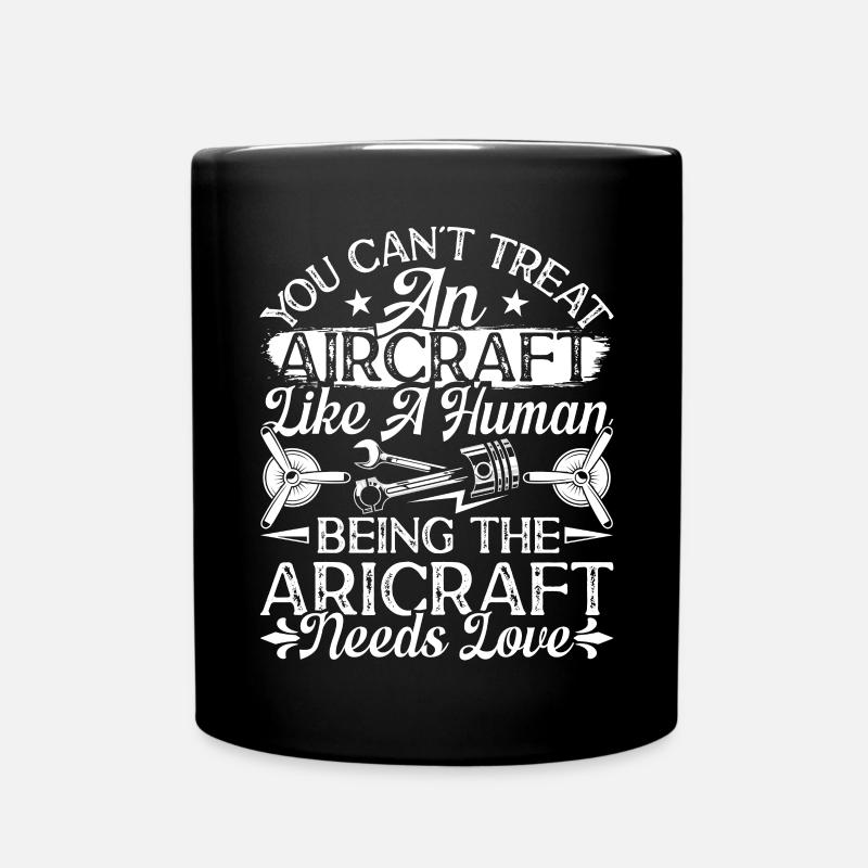 Love Avion aviation - Mug uni - noir