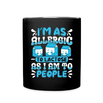 Produits laitiers intolérants au lactose - Mug uni - noir - Devant