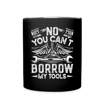 Love Airplane aviation - Full Colour Mug - black - Front