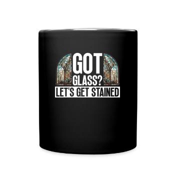 Haben Sie Glas? Let's Get Stained - Glasmalerei - Tasse einfarbig - Schwarz - Vorne
