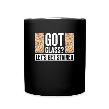 Haben Sie Glas? Let's Get Stained - Glasmalerei - Tasse einfarbig - Schwarz - Vorne