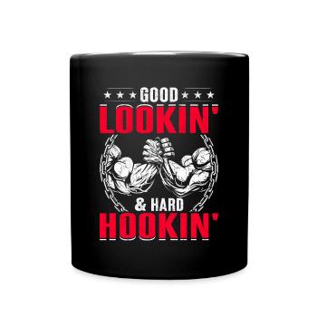 Arm wrestling arm wrestler - Full Colour Mug - black - Front