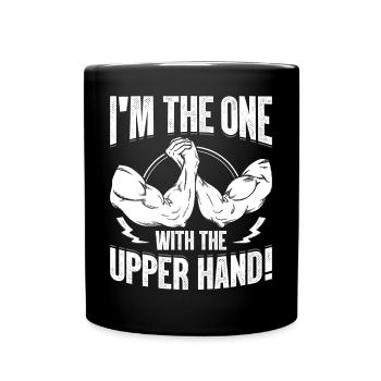 Arm wrestling arm wrestler - Full Colour Mug - black - Front