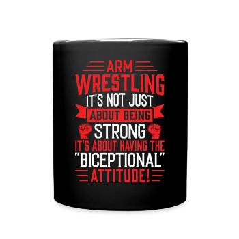 Arm wrestler - Full Colour Mug - black - Front