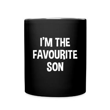 Funny I'm The Favourite Son Children Siblings - Full Colour Mug - black - Front