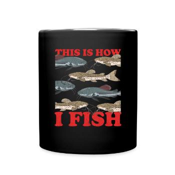 Pêcheur Poisson-Chat Pêche Pêche Poisson Cadeau - Mug uni - noir - Devant