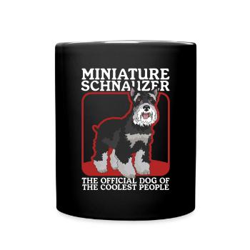 Schnauzer miniature propriétaire Schnauzer chiens cadeau - Mug uni - noir - Devant