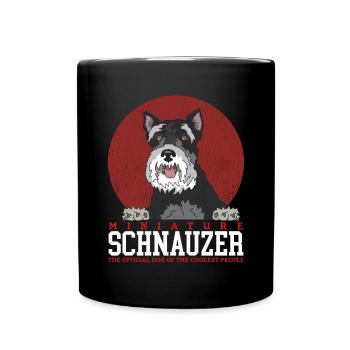 Schnauzer Schnauzer Miniature Chiens Cadeau - Mug uni - noir - Devant