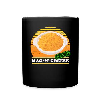 Macaroni with Cheese Mac and Cheese Gift - Full Colour Mug - black - Front