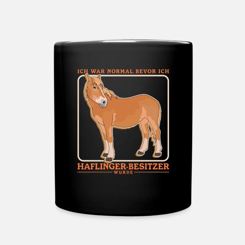 Haflinger Pferde Pferdebesitzer Haffi Geschenk - Tasse einfarbig - Schwarz