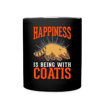 Coati Lucky Proboscis Coati - Full Colour Mug - black - Front
