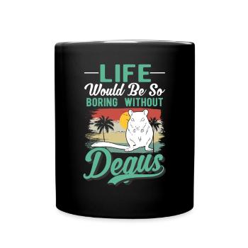 Degu Cadeau Arbuste Rat Forest Degu - Mug uni - noir - Devant