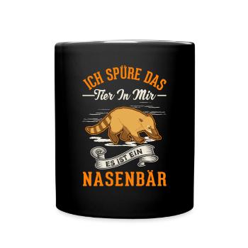 Coati Coati Proboscis Bear - Full Colour Mug - black - Front