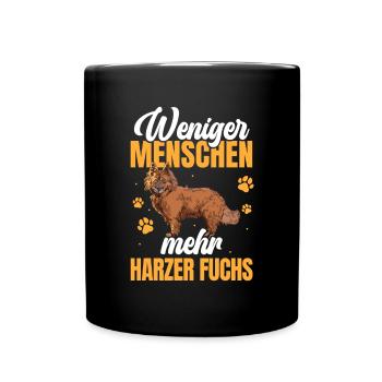 Mehr Harzer Fuchs altdeutscher Hütefuchs - Tasse einfarbig - Schwarz - Vorne