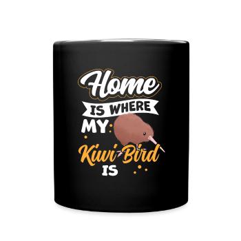 L’oiseau kiwi est ma maison Nouvelle-Zélande - Mug uni - noir - Devant