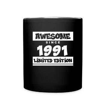 1991 - Jahrgang 1991 - Fantastisch seit 1991 - Tasse einfarbig - Schwarz - Vorne