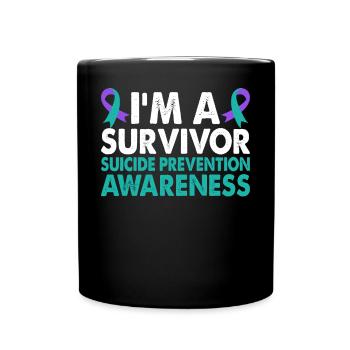 Suicide Prevention Awareness Month for - Full Colour Mug - black - Front