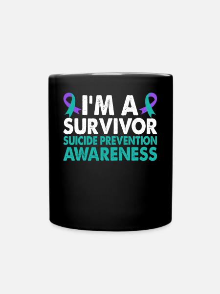 Suicide Prevention Awareness Month for - Full Colour Mug - black
