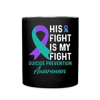 Suicide Prenvention Awareness Suizidprävention - Full Colour Mug - black - Front
