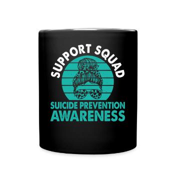 Support Squad Suicide Prevention Awareness Month - Tasse einfarbig - Schwarz - Vorne