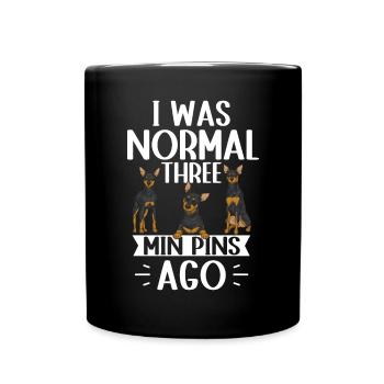 Miniature Pinscher Rehpinscher Min Pin Dog - Full Colour Mug - black - Front