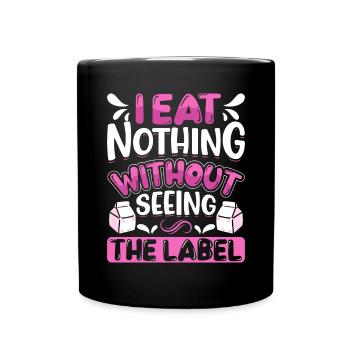 Produits laitiers intolérants au lactose - Mug uni - noir - Devant