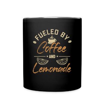 Alimenté par le café et la limonade Limonade - Mug uni - noir - Devant