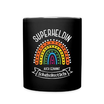 Schulsekretärin Sekretärin Schule Beruf Büro - Tasse einfarbig - Schwarz - Vorne