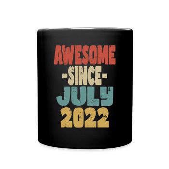 2022 July Birthday Retro - Full Colour Mug - black - Front