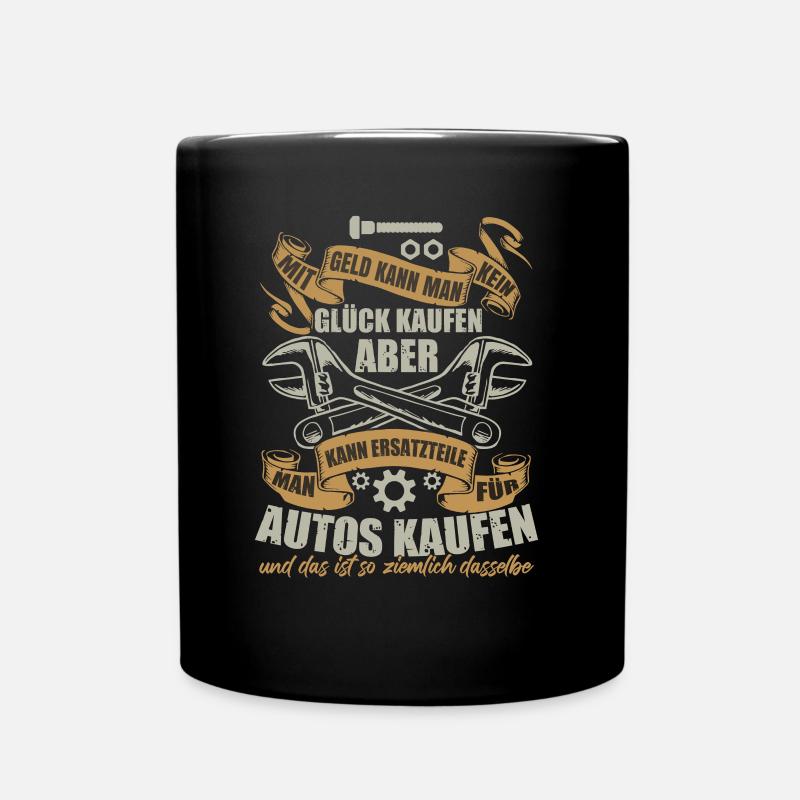 KFZ Mechaniker Sprüche Werkstatt - Tasse einfarbig - Schwarz