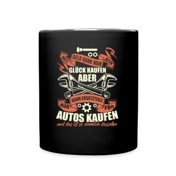 Automechaniker Sprüche Lustig Auto KFZ - Tasse einfarbig - Schwarz - Vorne