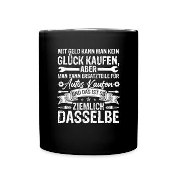 Autoschraube Sprüche Werkstatt Mechaniker - Tasse einfarbig - Schwarz - Vorne