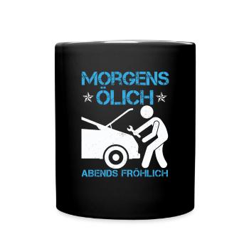 Automechaniker - Tasse einfarbig - Schwarz - Vorne