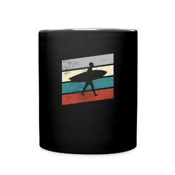 Surfing Retro - Full Colour Mug - black - Front
